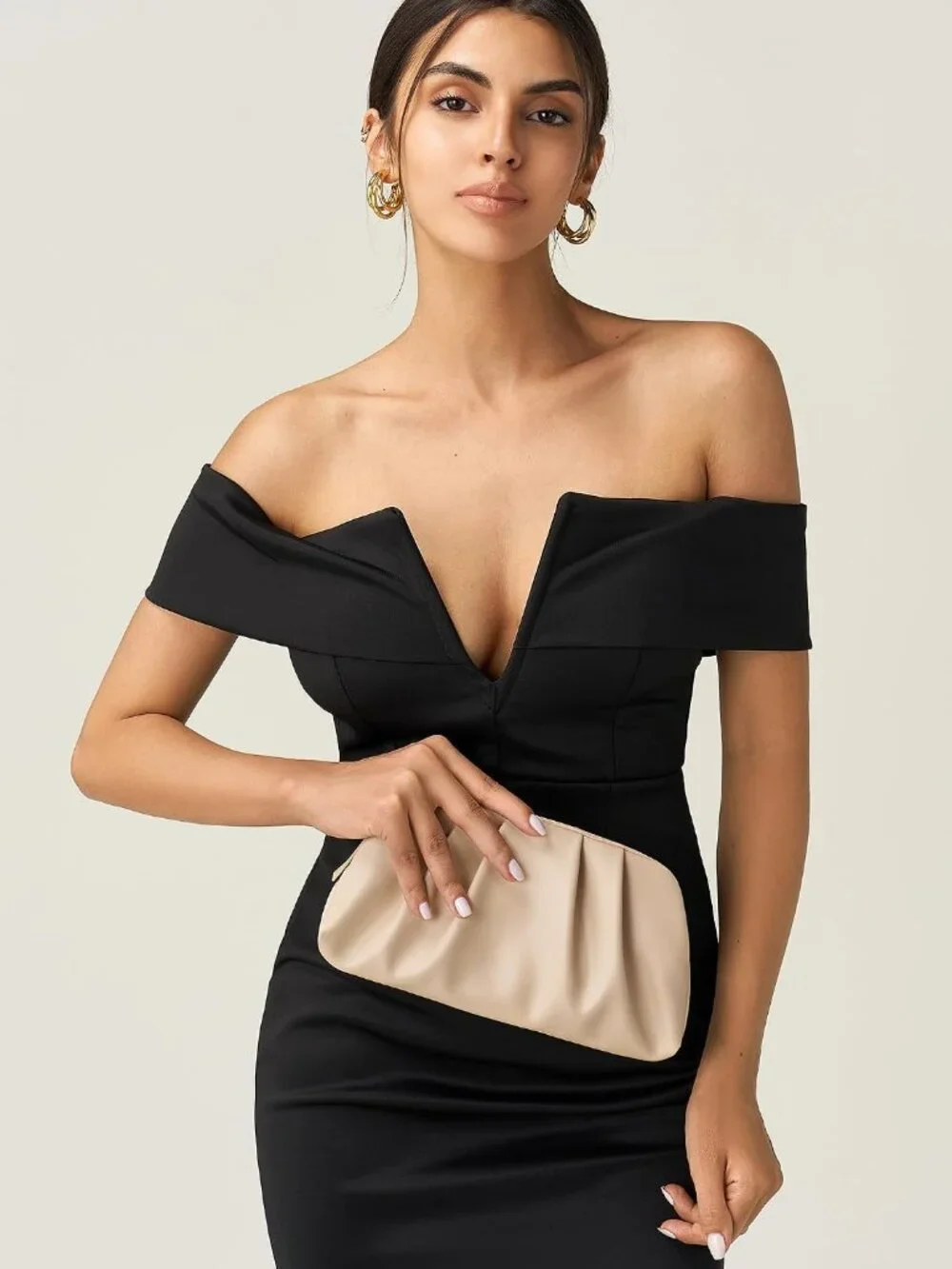 👜 Women's Pinkish Faux Leather Evening Formal Crossbody Bag Stylish Clutch